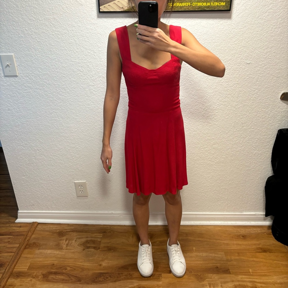 REFORMATION Red Linen Dress